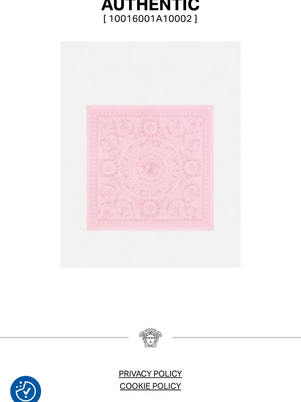 Versace Soft Pink Baroque Silk Scarf
